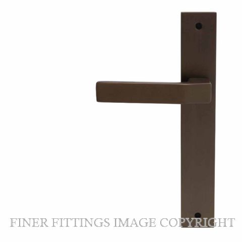 WINDSOR GALAXY QUBE CCB LEVER ON PLATE HANDLES COCOA BRONZE