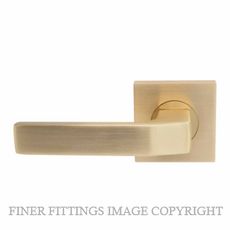 WINDSOR QUBE ELITE LEVER ON ROSE MATT SATIN BRASS