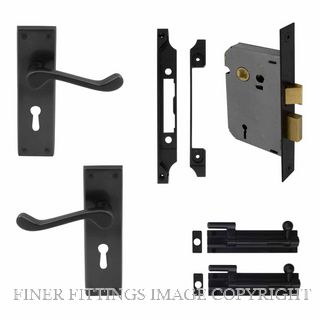 WINDSOR 7062 BLK FRENCH D/KIT (7005+1107+1109+2X 5213) MATT BLACK