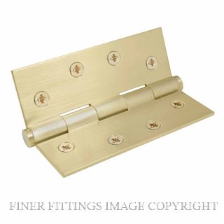 WINDSOR 5906 USB HINGE BRASS LOOSE PIN FLAT TIP 102X76 UNLACQUERED SATIN BRASS
