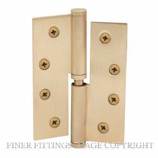 WINDSOR 5910 USB HINGE BRASS LIFT OFF LH 100X75 UNLACQUERED SATIN BRASS