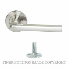 MILES NELSON MILANO PARMA ROUND ROSE LEVERSETS SATIN NICKEL