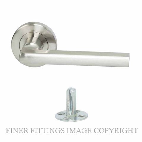 MILES NELSON MILANO PARMA ROUND ROSE LEVERSETS SATIN NICKEL