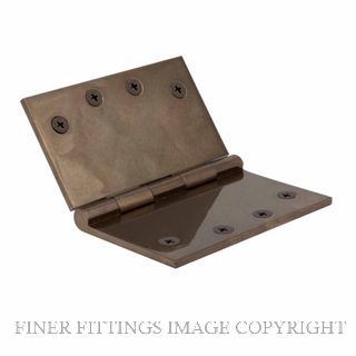 WINDSOR 5914 AB HINGE BRASS FIXED PIN FLAT TIP 100X125 ANTIQUE BRONZE