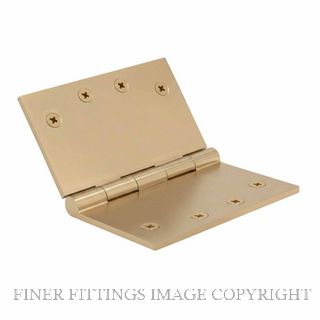 WINDSOR 5914 MSB HINGE BRASS FIXED PIN FLAT TIP 100X125 MATT SATIN BRASS