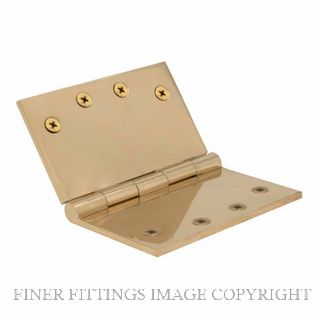 WINDSOR 5914 PB HINGE BRASS FIXED PIN FLAT TIP 100X125 POLISHED BRASS