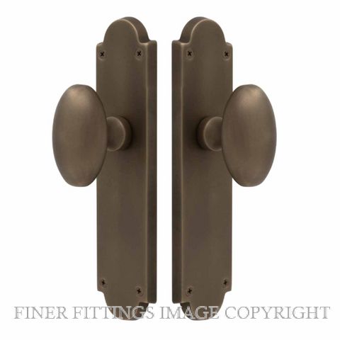 WINDSOR 5073-5076 CAMDEN OVAL KNOB ON PLATE ROMAN BRASS