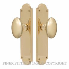 WINDSOR 5073-5076 CAMDEN OVAL KNOB ON PLATE UNLACQUERED BRASS