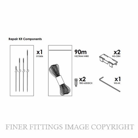 BRIO RSDL-CRK WINDOW SCREEN CORD REPAIR KIT