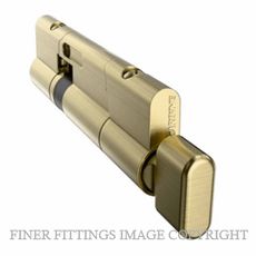 CARBINE CPF-5T-35-65SB KEY & TURN EURO CYLINDER SATIN BRASS