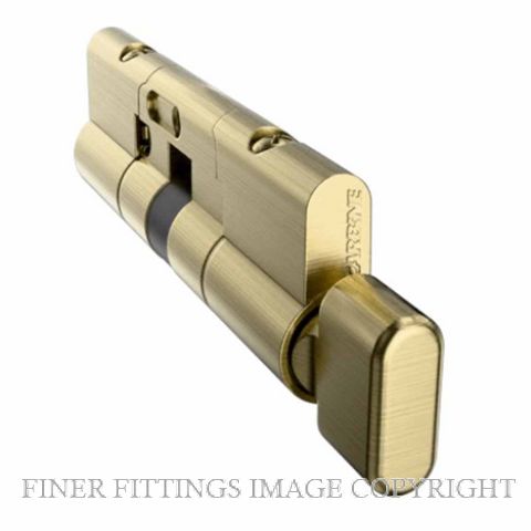 CARBINE CPF-5T-45-45SB KEY & TURN EURO CYLINDER SATIN BRASS