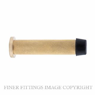 WINDSOR 5291-USB WALL DOOR STOP 85MM DIAMOND KNURL UNLACQUERED SATIN BRASS