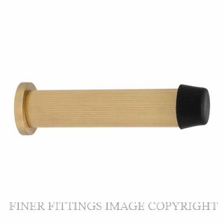 WINDSOR 5292-MSB WALL DOOR STOP 85MM LINEAR KNURL MATT SATIN BRASS