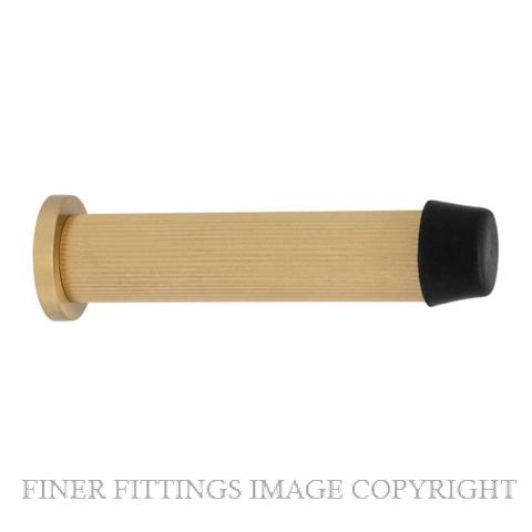 WINDSOR 5292-MSB WALL DOOR STOP 85MM LINEAR KNURL MATT SATIN BRASS