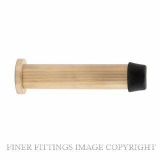 WINDSOR 5292-USB WALL DOOR STOP 85MM LINEAR KNURL UNLACQUERED SATIN BRASS