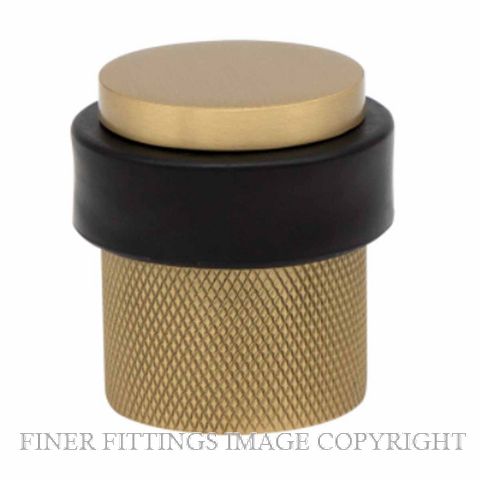 WINDSOR 5293 MSB 38MM FLOOR DOOR STOP DIAMOND KNURL MATT SATIN BRASS