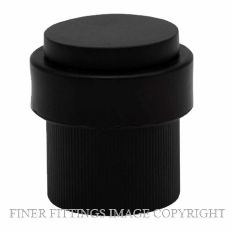 WINDSOR 5294 BLK 38MM FLOOR DOOR STOP LINEAR KNURL MATT BLACK