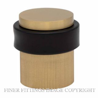 WINDSOR 5294 MSB 38MM FLOOR DOOR STOP LINEAR KNURL MATT SATIN BRASS