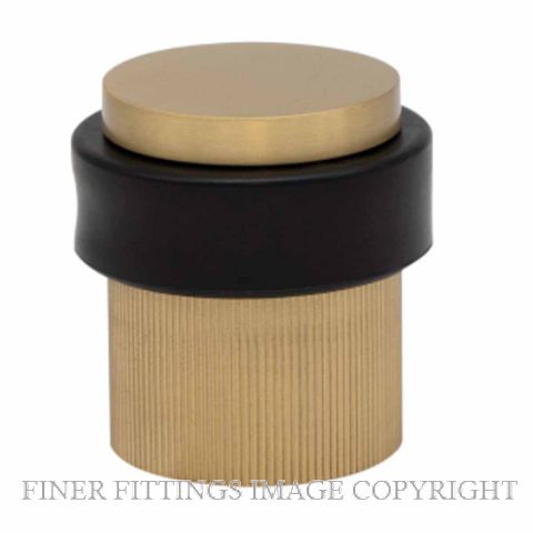 WINDSOR 5294 MSB 38MM FLOOR DOOR STOP LINEAR KNURL MATT SATIN BRASS