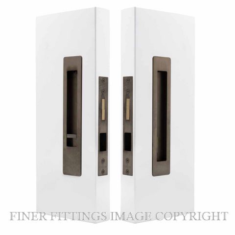 WINDSOR 5710 LUME SLIDING DOOR PRIVACY SET SNIB-BLANK  NATURAL BRONZE