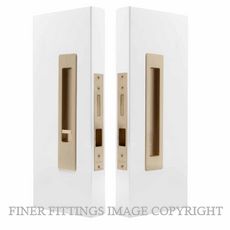 WINDSOR 5710 LUME SLIDING DOOR PRIVACY SET SNIB-BLANK  UNLACQUERED SATIN BRASS