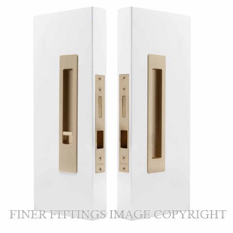 WINDSOR 5710 LUME SLIDING DOOR PRIVACY SET SNIB-BLANK  UNLACQUERED SATIN BRASS