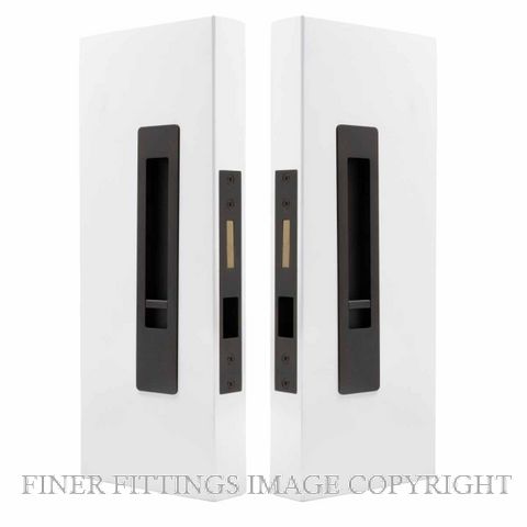 WINDSOR 5720 LUME SLIDING DOOR PRIVACY SET SNIB-SNIB  DARK ROMAN BRASS