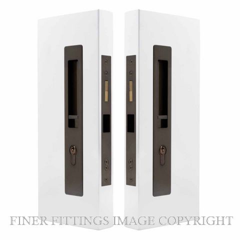 WINDSOR 5730 LUME SLIDING DOOR LOCKSET  KEY-KEY ANTIQUE BRONZE