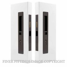 WINDSOR 5730 LUME SLIDING DOOR LOCKSET  KEY-KEY GRAPHITE NICKEL