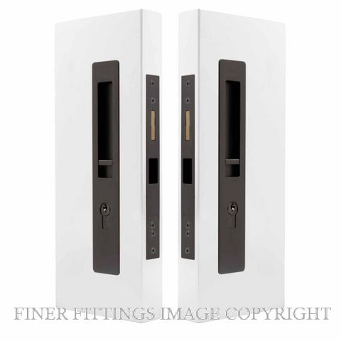 WINDSOR 5730 LUME SLIDING DOOR LOCKSET  KEY-KEY GRAPHITE NICKEL