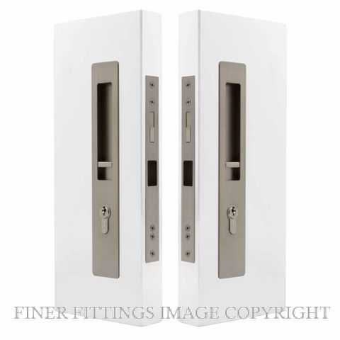 WINDSOR 5730 LUME SLIDING DOOR LOCKSET  KEY-KEY BRUSHED NICKEL