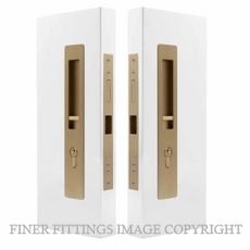 WINDSOR 5730 LUME SLIDING DOOR LOCKSET  KEY-KEY MATT SATIN BRASS