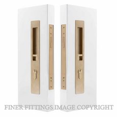 WINDSOR 5730 LUME SLIDING DOOR LOCKSET  KEY-KEY UNLACQUERED SATIN BRASS