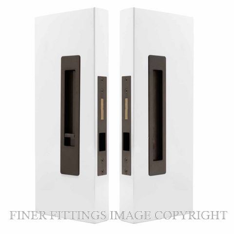 WINDSOR 5710 LUME SLIDING DOOR PRIVACY SET SNIB-BLANK  ANTIQUE BRONZE