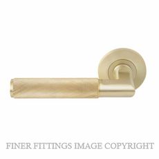 WINDSOR 8411 - 8471 USB LUMINA DIAMOND KNURL LEVER ON ROSE UNLACQUERED SATIN BRASS