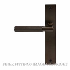 WINDSOR 8413 - 8476 CCB LUMINA DIAMOND KNURL LEVER ON PLATE COCOA BRONZE