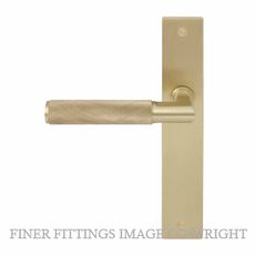 WINDSOR 8413 - 8476 USB LUMINA DIAMOND KNURL LEVER ON PLATE UNLACQUERED SATIN BRASS