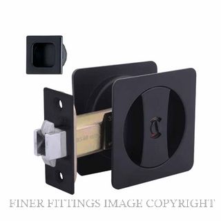 MILES NELSON 602SQBLK CAVITY SLIDER PRIVACY KIT SQUARE BLACK