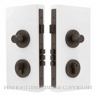 WINDSOR 1551 CCB NIDO DOUBLE TURN LOCK KIT DIAMOND KNURL COCOA BRONZE