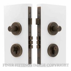 WINDSOR 1551 OR NIDO DOUBLE TURN LOCK KIT DIAMOND KNURL OIL RUBBED BRONZE