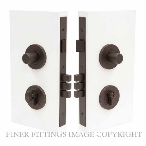 WINDSOR 1550 CCB NIDO DOUBLE TURN LOCK KIT PLAIN COCOA BRONZE