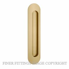 IVER 24160 OVAL FLUSH PULLS BRUSHED GOLD PVD