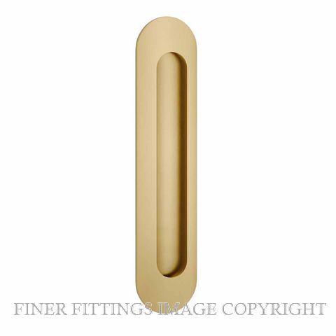 IVER 24160 OVAL FLUSH PULLS BRUSHED GOLD PVD