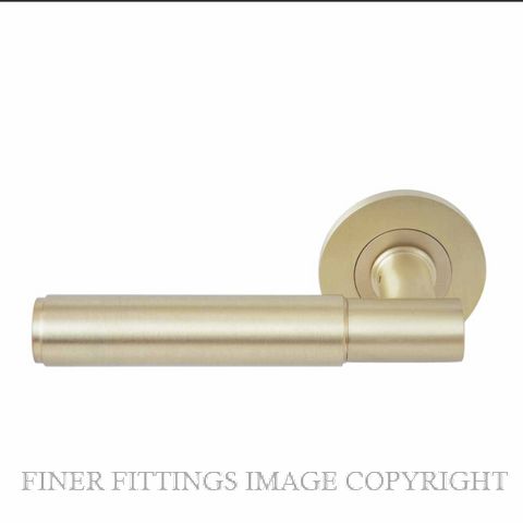 WINDSOR 8421 - 8472 USB VERGE PLAIN LEVER ON ROSE UNLACQUERED SATIN BRASS