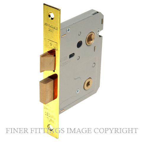 WINDSOR 1110 PB 57MM BATHROOM LOCK/LATCH (78MM CASE) POLISHED BRASS