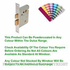 WINDSOR 1110 PC 57MM BATHROOM LOCK/LATCH (78MM CASE) POWDER COAT