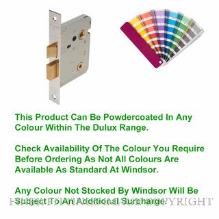 WINDSOR 1110 PC 57MM BATHROOM LOCK/LATCH (78MM CASE) POWDER COAT
