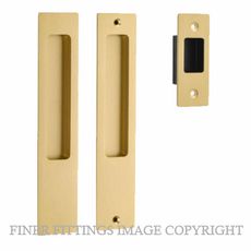 IVER 17181 RECTANGULAR FLUSH PULL SET BRUSHED GOLD