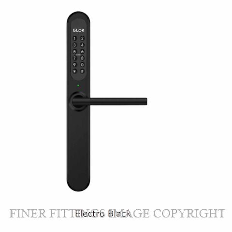 E LOK 905B 0 BLK 9B RAISED BUTTON SMART LOCK SMART LEVER SET MATT BLACK