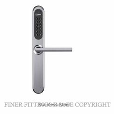 E LOK 905B 0 SS 9B RAISED BUTTON SMART LOCK SMART LEVER SET SATIN STAINLESS